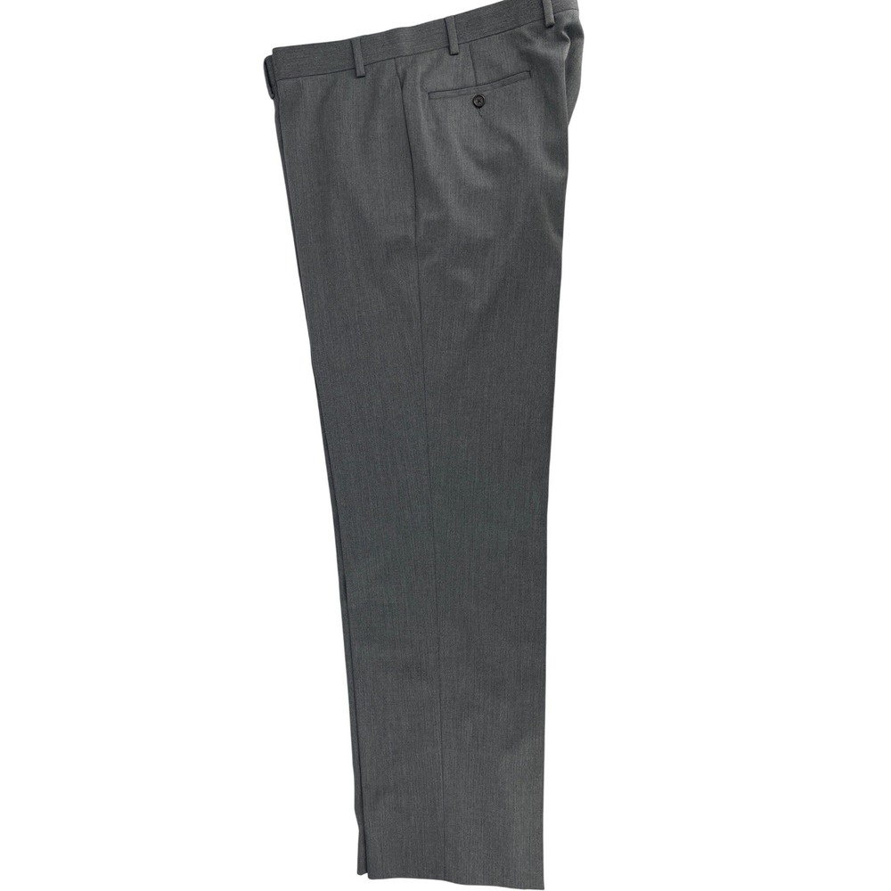 Ralph Lauren Dress Pants Mens 38x32 Grey Stretch Flat Front Trousers Old Money